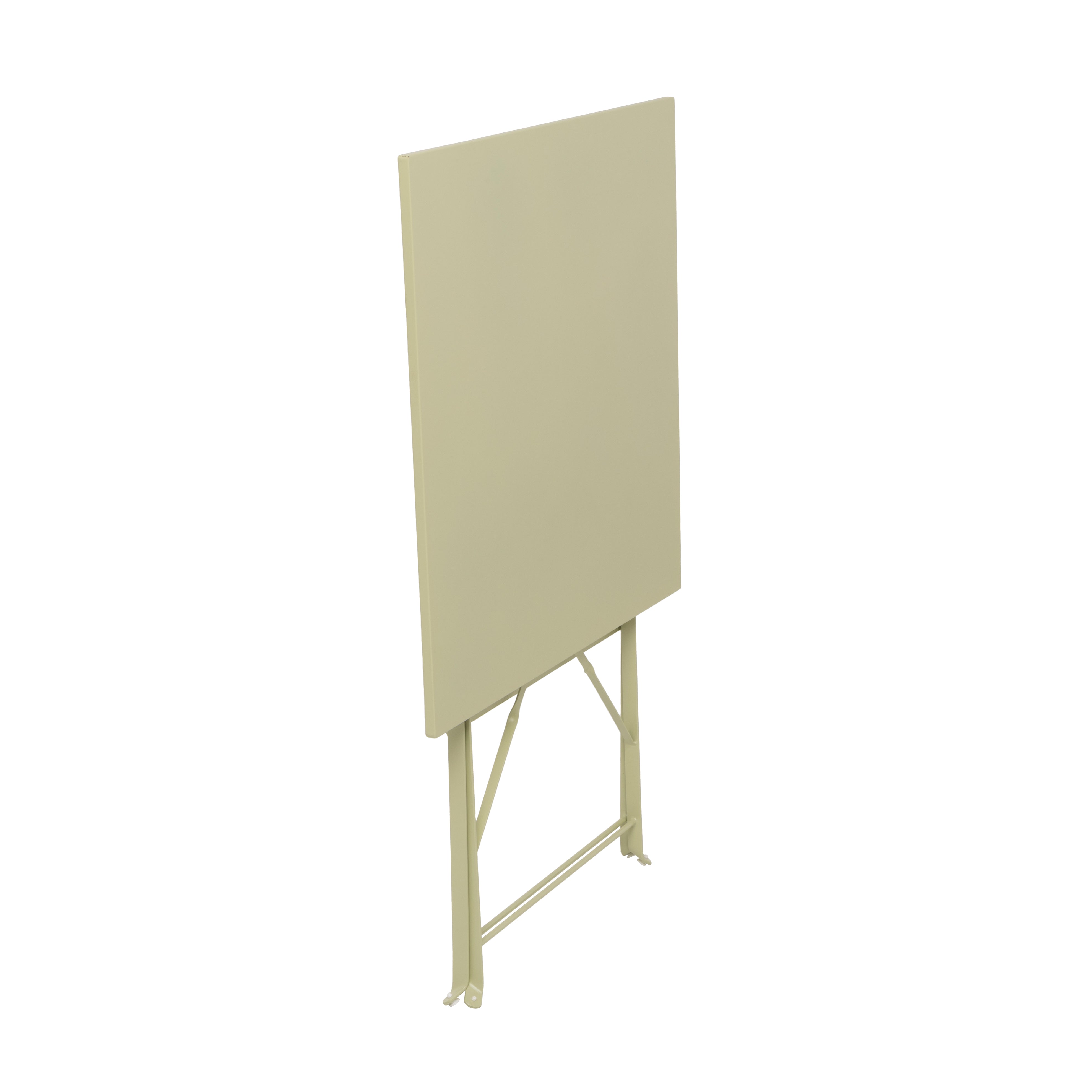 VESTIAMO CASA GIARDINO - Set giardino Bistrot tavolo 60x60 cm e 2 sedie pieghevoli in acciaio Verde